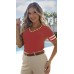 034427  Blusa Manga Curta Ramany Lisa :: Rosa